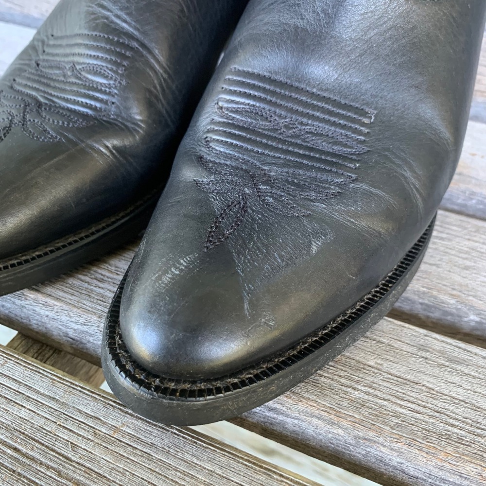 Laredo Womens 10 M Maddie Black Leather Western Cowgirl Boots 51110 - Picture 4 of 13